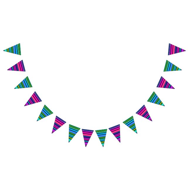 Bandeirinha Fortes tiras - azul-rosa preto (Todos)