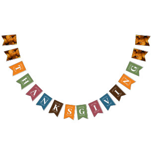 Bandeirinha Foto de Pumpkins de Ação de Graças