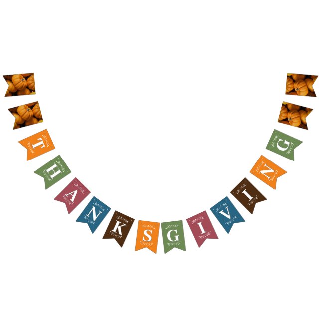 Bandeirinha Foto de Pumpkins de Ação de Graças (Todos)