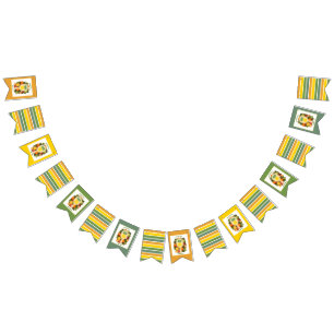 Bandeirinha Foto do Chá de panela Pickleball Retro Pineapple