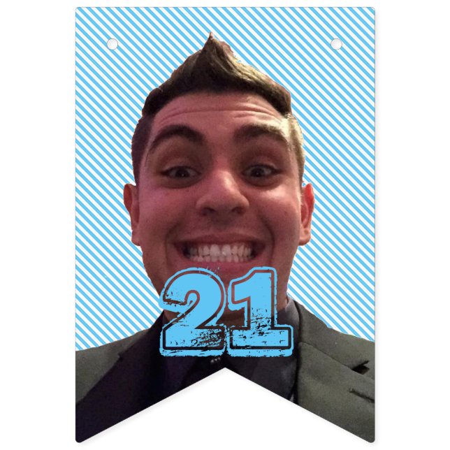 Bandeirinha Foto e idade do aniversário (Primeira Bandeira)