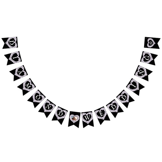 Bandeirinha Foto negra do casamento de Diamond, 60º aniversári (Todos)