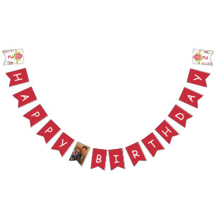 Bandeirinha Foto personalizada da Xadrez de aniversário da faz