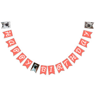 Bandeirinha Foto Personalizada do Cachorro no Aniversário Feli