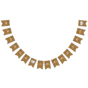 Bandeirinha Foto personalizada do casamento de Bronze, 8 anos