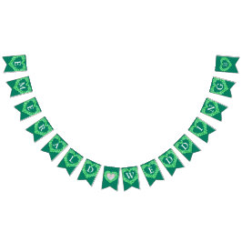 Bandeirinha Foto personalizada do casamento de Emerald, 55 ano