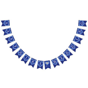 Bandeirinha Foto personalizada do casamento do Sapphire 45º an