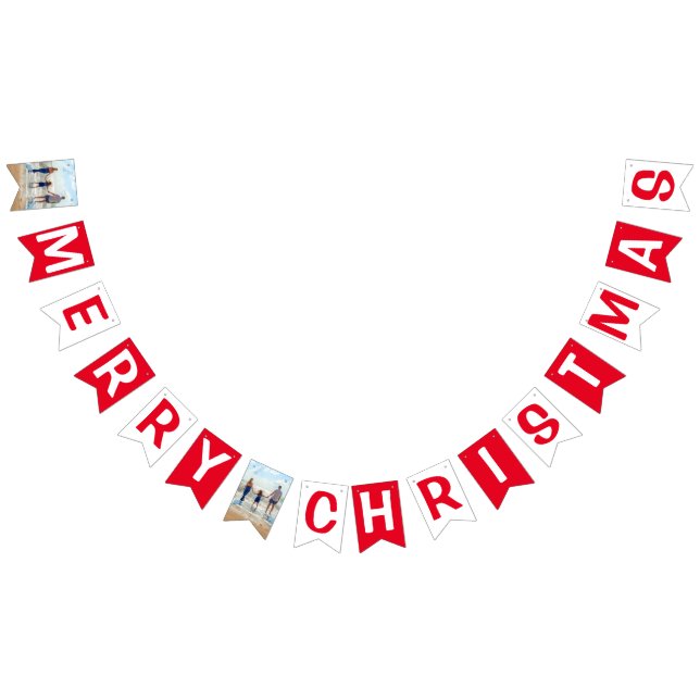 Bandeirinha Foto personalizada Natal da sua própria família de (Todos)