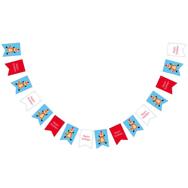 Bandeirinha Fox de Natal Bonita Personalizada (Todos)