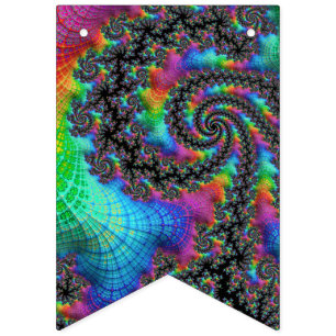Bandeirinha Fractal Arco-Íris Psicodélico