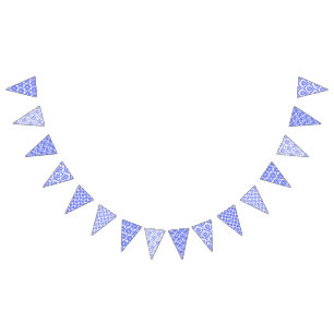 Bandeirinha Frasco branco azul do gengibre do chinoiserie do