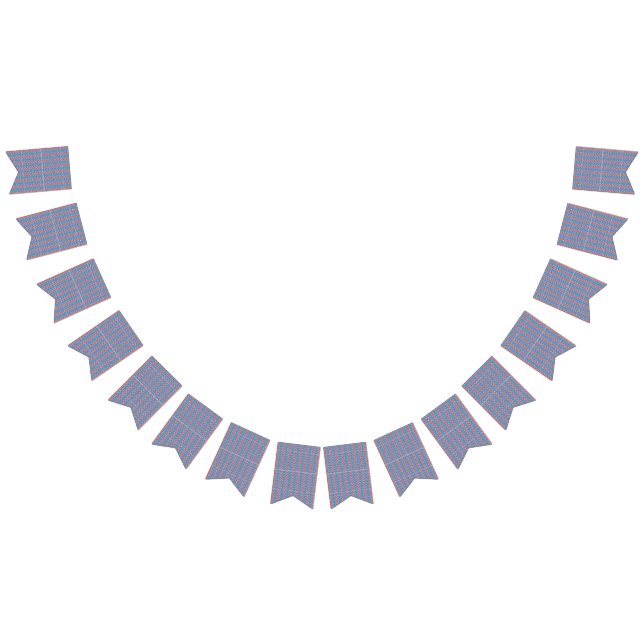 Bandeirinha fundo azul com designs vermelhos e brancos (Todos)