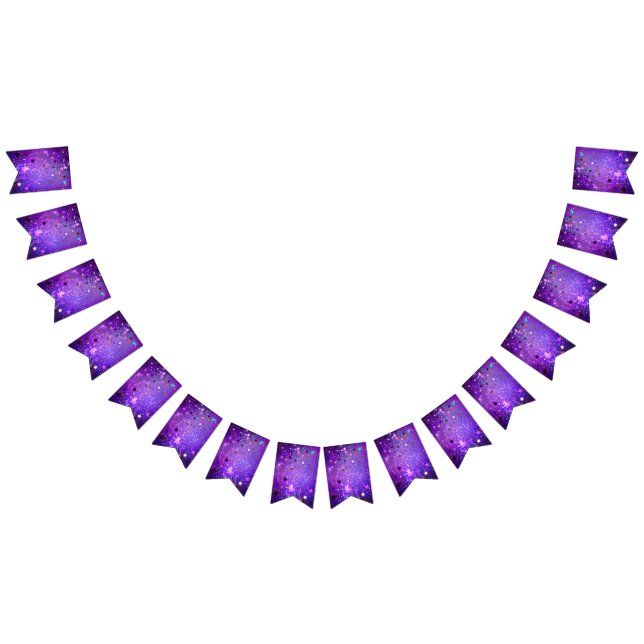 Bandeirinha Fundo de folhas roxas com estrelas (Todos)