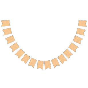 Bandeirinha fundo laranja e branco com quadrados pequenos