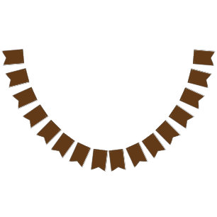 Bandeirinha Fundo Marrom Escuro – Design Rústico de Casamento
