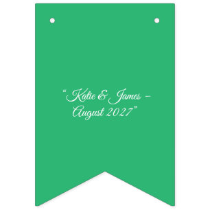 Bandeirinha Fundo Verde de Casa - Design de Casamento