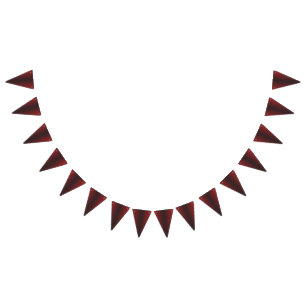 Bandeirinha fundo vermelho e branco com pequenos pontos branco