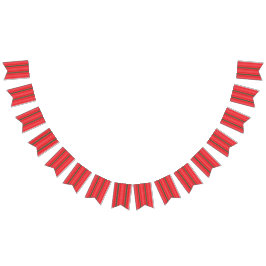 Bandeirinha fundo vermelho e verde listrado