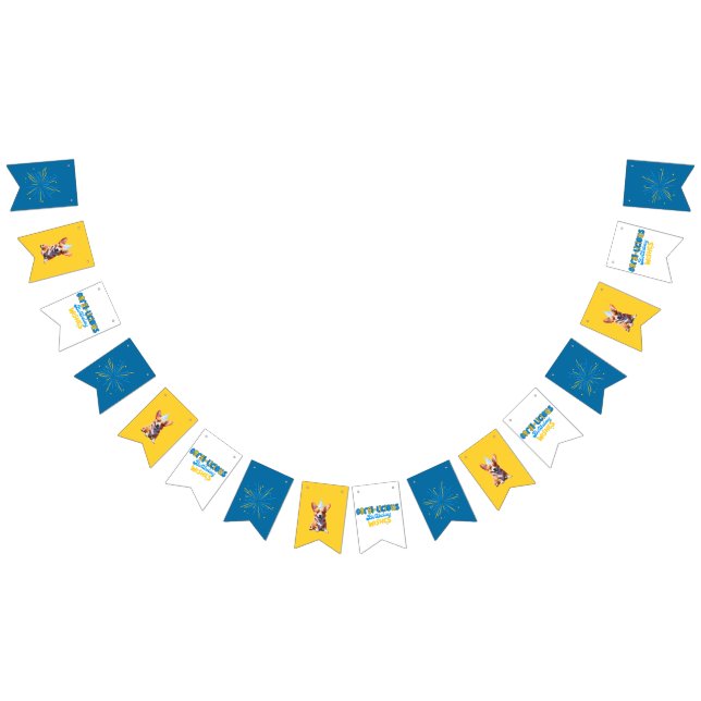 Bandeirinha Galsh Corgi Dog Em Um Chapéu De Festa de aniversár (Todos)