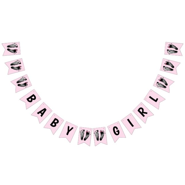 Bandeirinha Garota Chá com Pegadas (Todos)