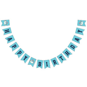 Bandeirinha Garota-de-Aniversário Bonita O Arco-Íris Estende