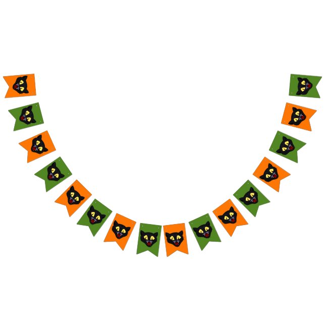 Bandeirinha Gato Negro Halloween (Todos)