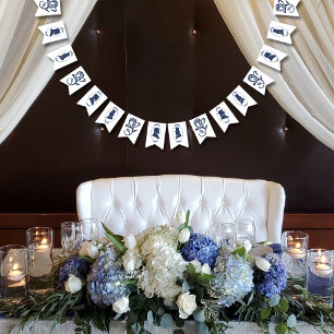 Bandeirinha Gay Grooms Regency Rosas azuis