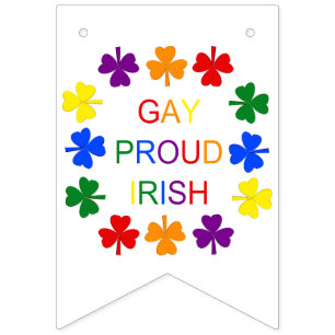 Bandeirinha Gay Orgulho dos Shamrocks LGBT Irlandeses LGBT