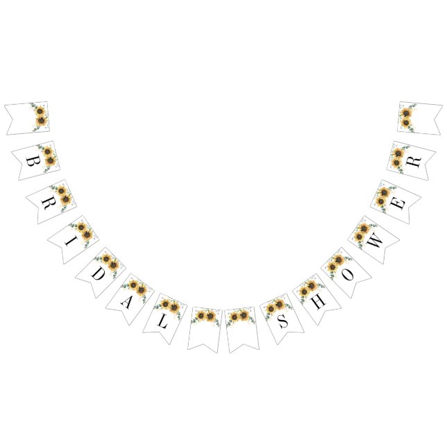 Bandeirinha Girassol Eucalyptus Greenery Boho Chá de panela (Todos)