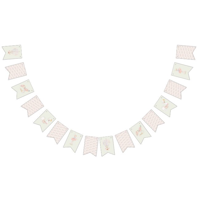 Bandeirinha Girl Princess Fairytale Ballerina Sage Cream Party (Todos)