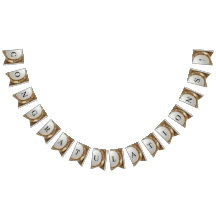 Golden Ornate Frame Bunting Flag