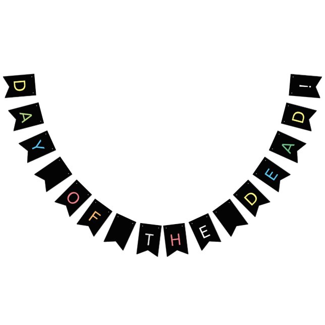 Bandeirinha Gótica Black Dia de los Muertos Sugar Flor Crônica (Todos)