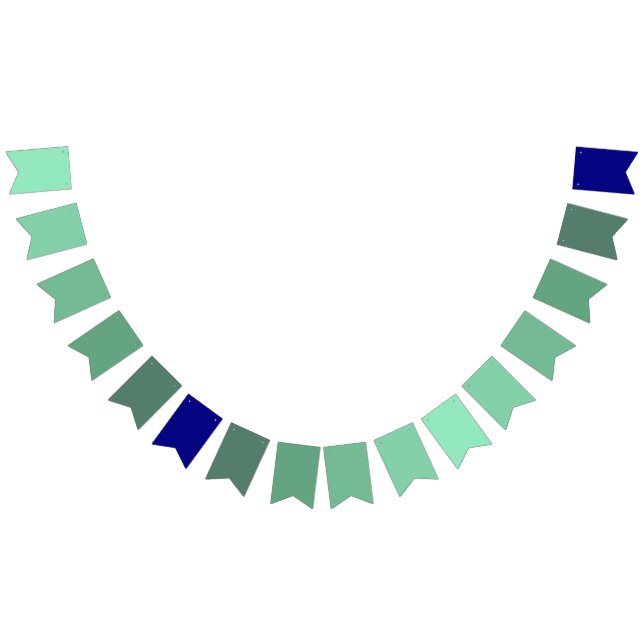 Bandeirinha Gradiente Azul de Seafoam Verde a Marinho (Todos)