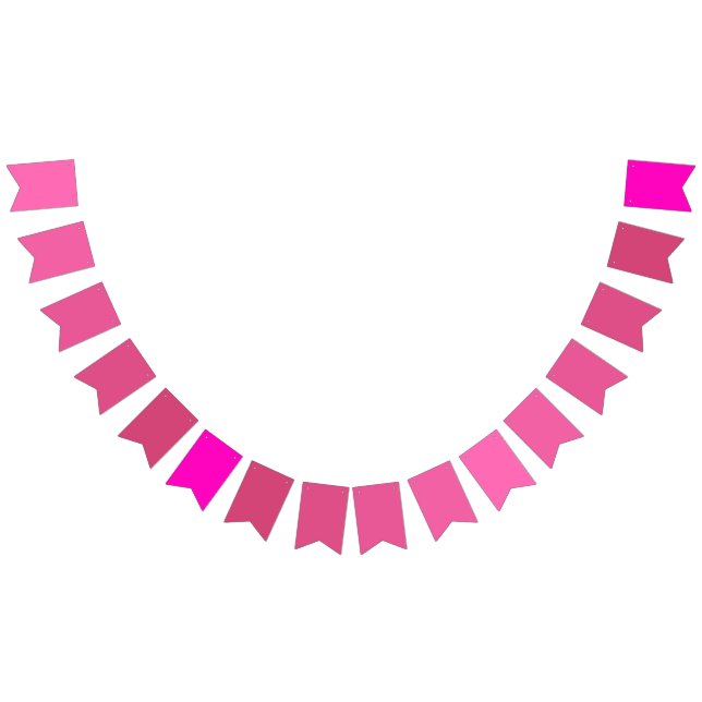 Bandeirinha Gradiente de Paraíso Tropical Rosa Quente para Fuc (Todos)