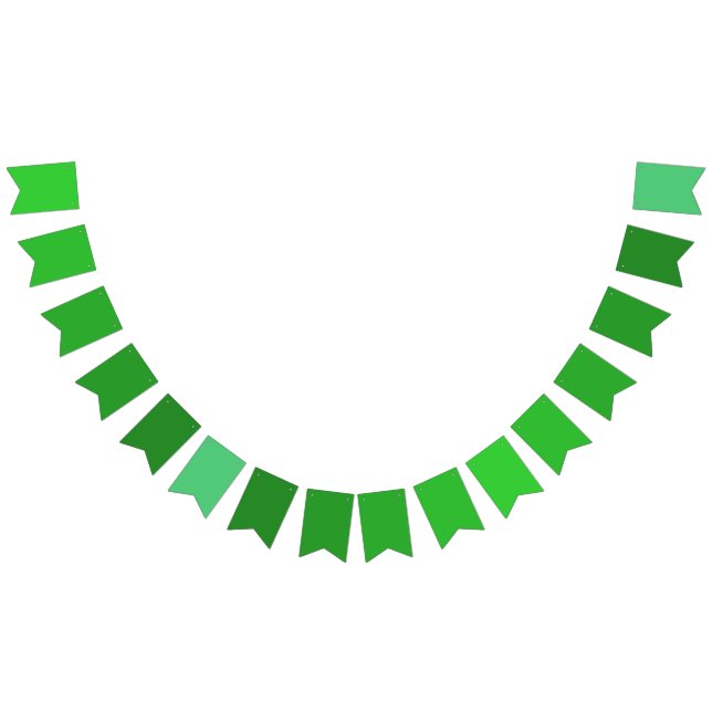 Bandeirinha Gradiente do Paraíso Tropical de Verde Lima a Esme (Todos)