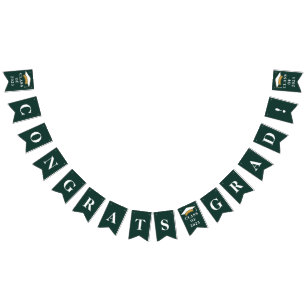 Bandeirinha Graduação 2025 Formando Verde Branco