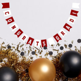 Bandeirinha Graduação de Cores na Escola Vermelha e Branca