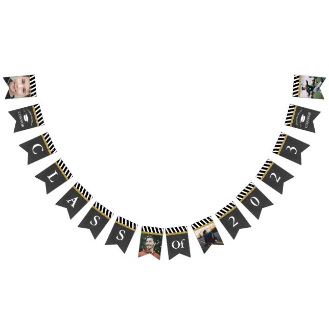 Bandeirinha Graduação de Foto Boys 2023, Classe Dourada e Pret (Todos)