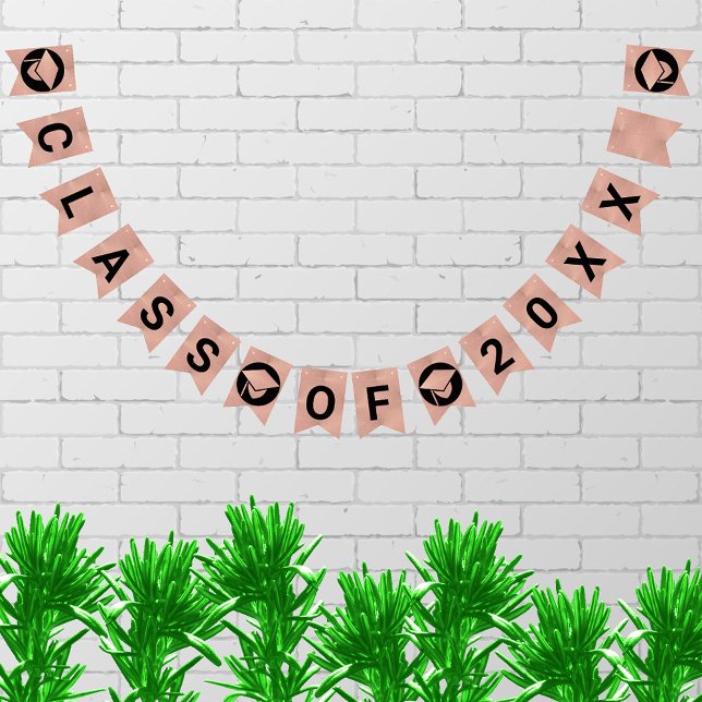 Bandeirinha Graduação Rosa Chic Crie Sua Classe De (Criador carregado)