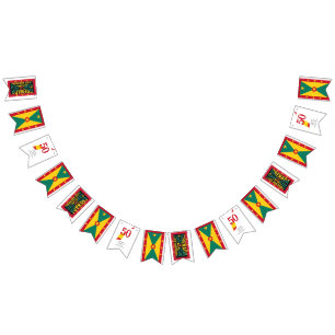 Bandeirinha Granada 2024 GRENADIAN 50th Independência