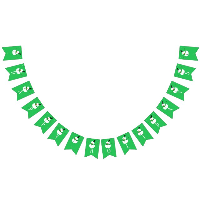 Bandeirinha Green Snowman, Felizes Feriados (Todos)