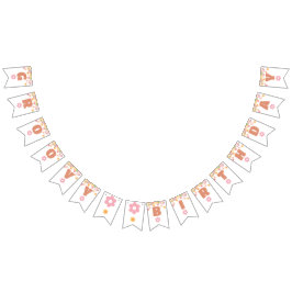 Bandeirinha Groovy Birthday Daisies Hippie Birthday