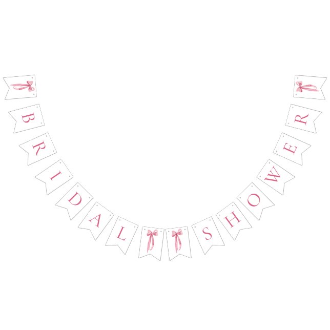 Bandeirinha Guirlanda de Bunting Rosa Moderno para Chá de Bebê (Todos)