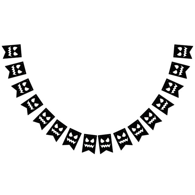 Bandeirinha Halloween Assustador Pumpkin Rosto Fantástico (Todos)