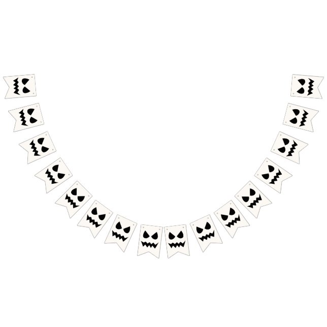 Bandeirinha Halloween Assustador Pumpkin Rosto Fantástico (Todos)