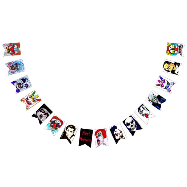 Bandeirinha HALLOWEEN MONSTERS NA faixa PARADE (Todos)