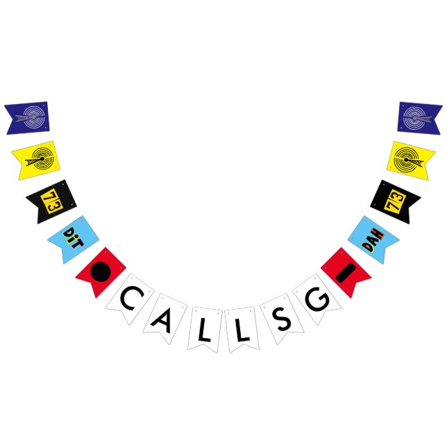 Bandeirinha Ham Rádio Personalizar Banner de Grupo de Sinais d (Todos)