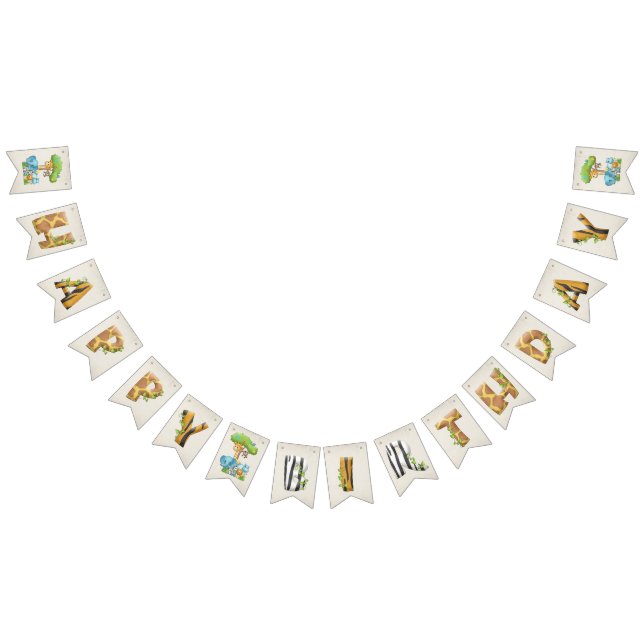 Bandeirinha Happy Birthday Banner Wild (Todos)