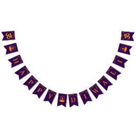 Bandeirinha Happy Diwali Celebration Purple