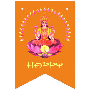Bandeirinha Happy Diwali - Deepalavi Lakshmi Goddese 1